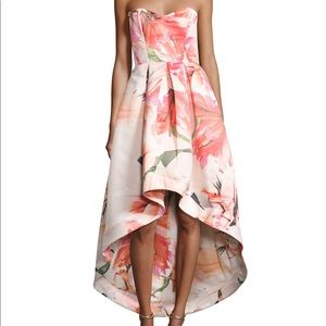 Parker Black High-Low Floral Dress